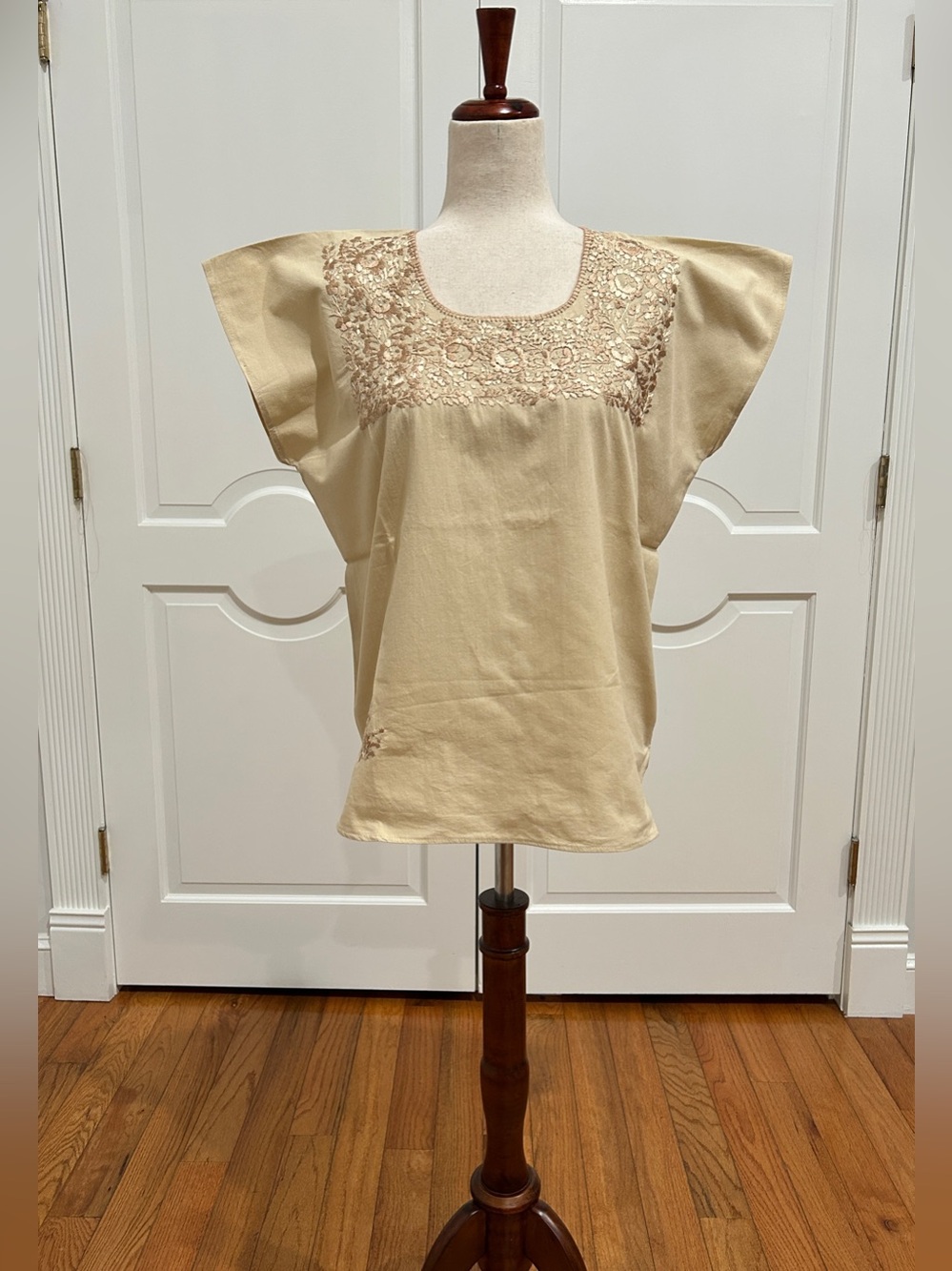 Hand Embroidered Artisan Top, Boho, Hippie, Hand Made. One of A Kind.